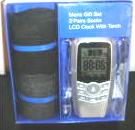 (image for) Mens Socks LCD Clock With Torch Gift Set - Click Image to Close